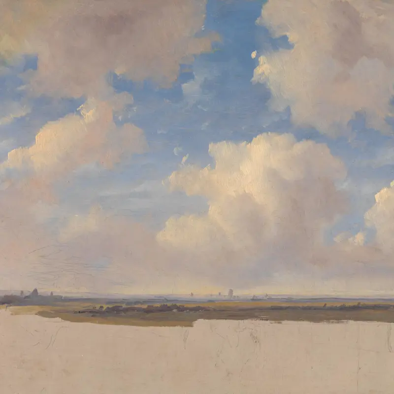 Landscape with Cumulus Clouds