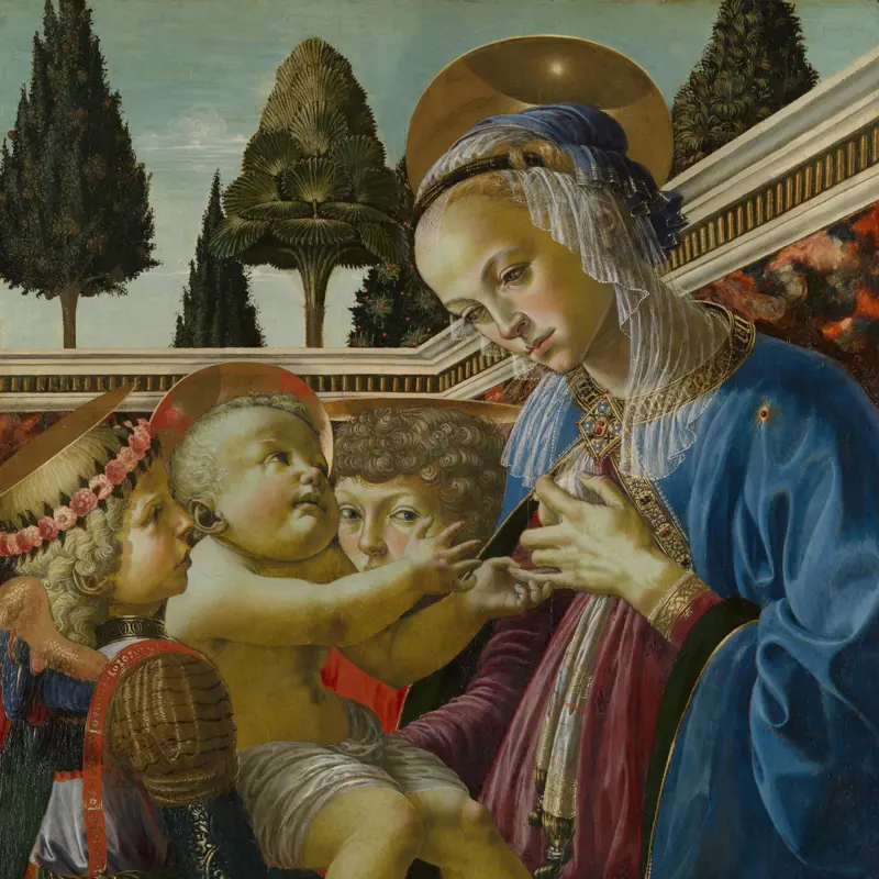 The Virgin and Child with Two Angels