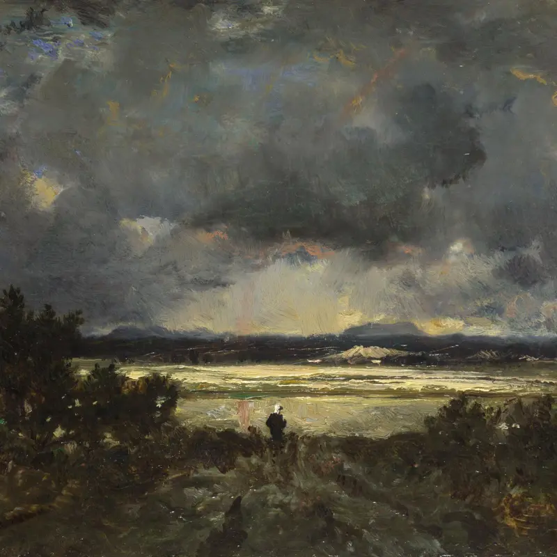 Landscape with Stormy Sunset