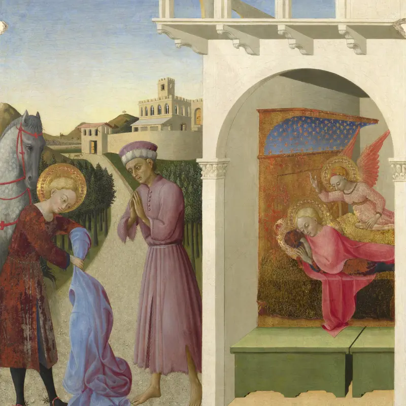 Saint Francis and the Poor Knight, and Francis's Vision