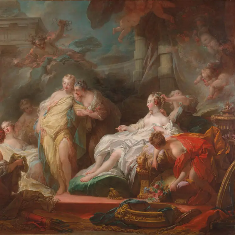 Psyche showing her Sisters her Gifts from Cupid