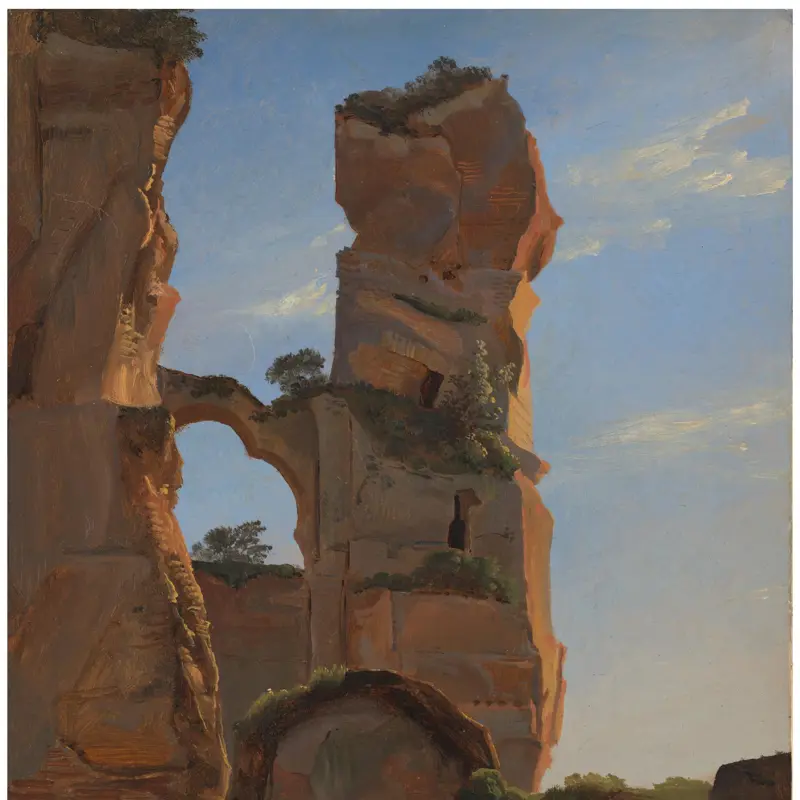 Ruined Column in the Baths of Caracalla, Rome